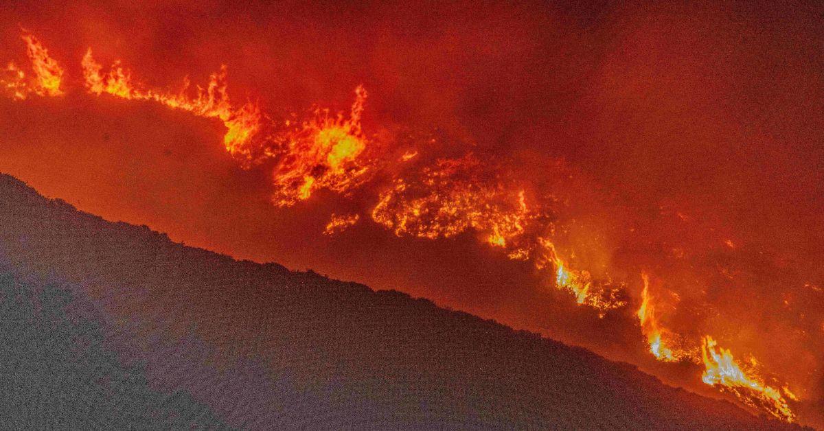 The Palisades fire rages in January 2025. 