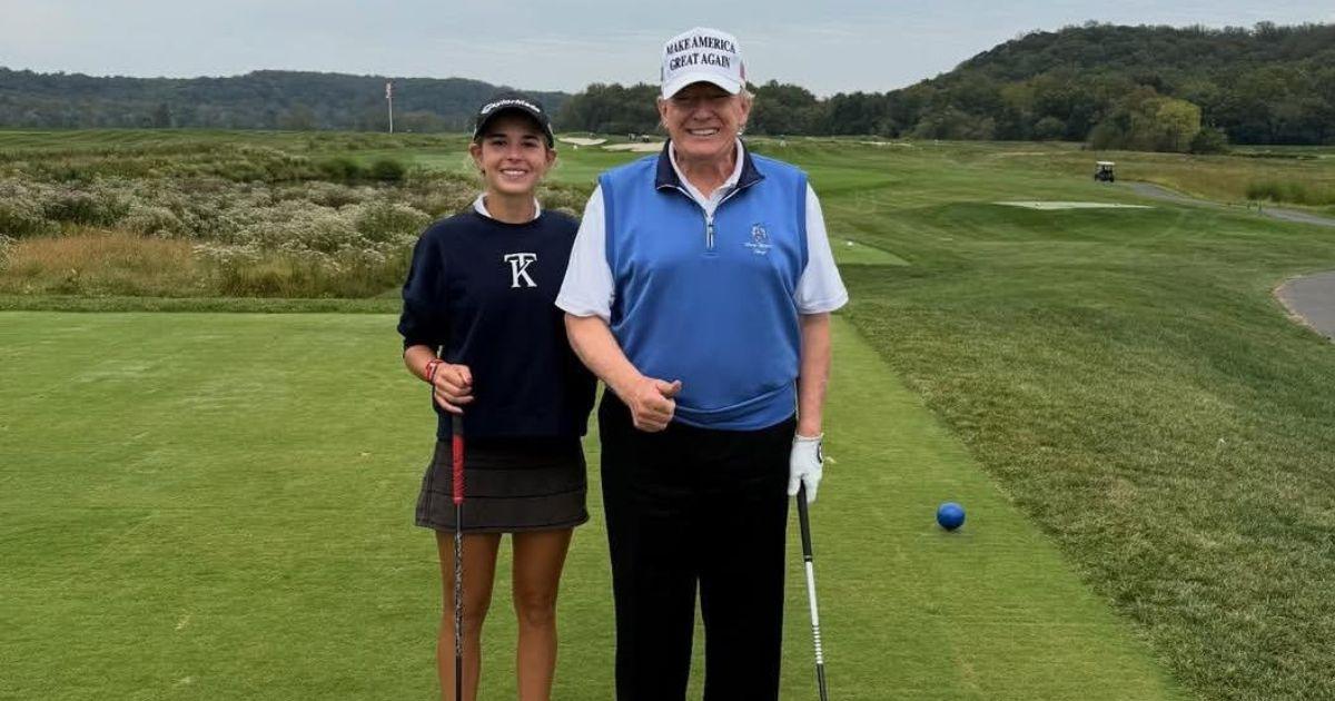 Kai Trump with Donald Trump