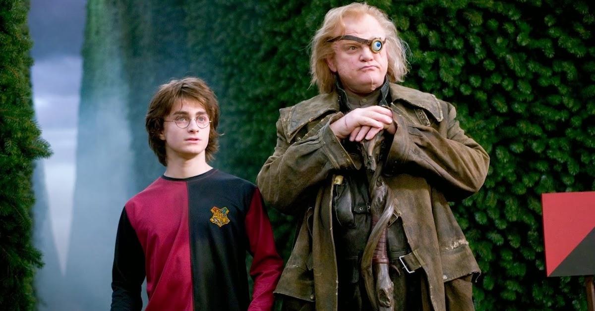 Harry and Mad-Eye Moody (really Barty Crouch Jr. as Mad-Eye) in 'Goblet of Fire'