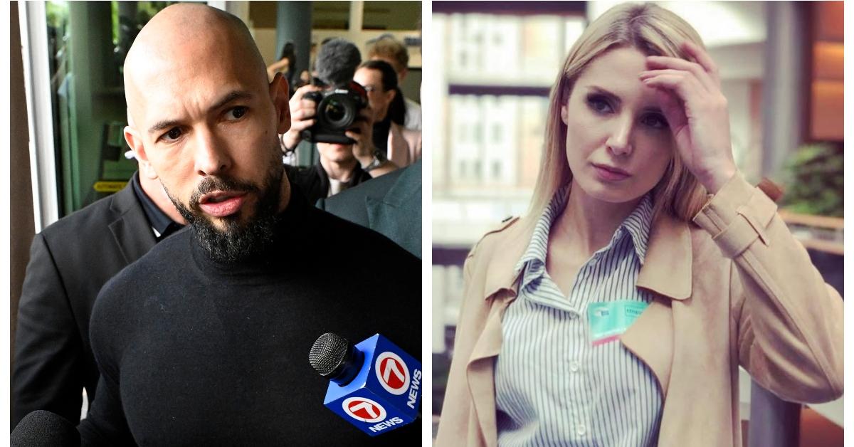 (L-R): Andrew Tate; Lauren Southern