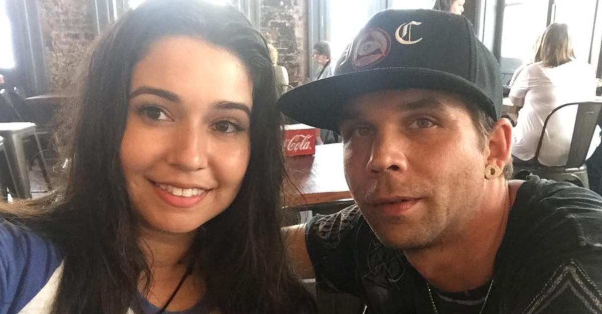 Carmela and Jeremiah from ‘Return to Amish' pose for a photo at a restaurant