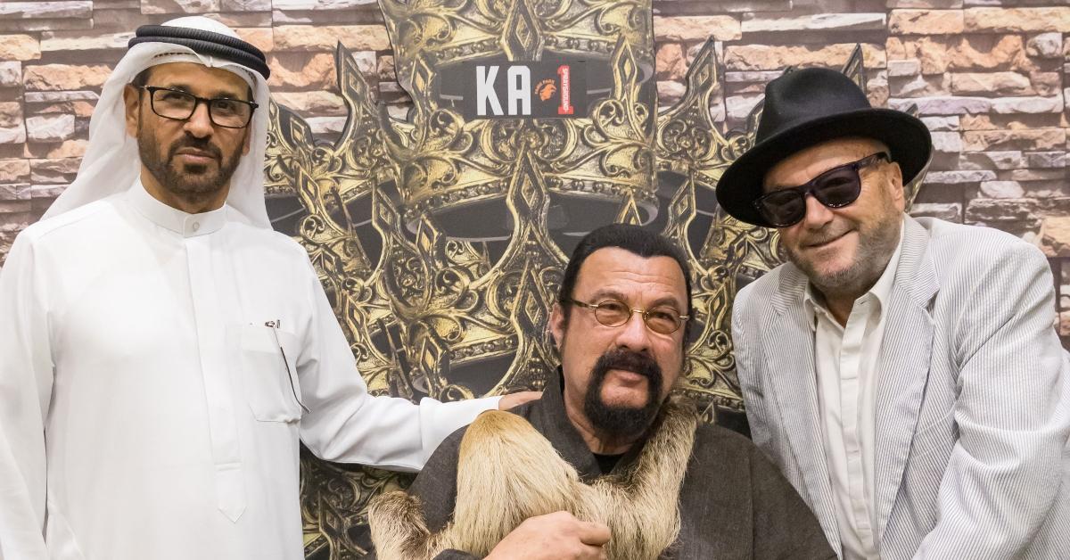 Steven Seagal at Fame Park private zoo in Dubai