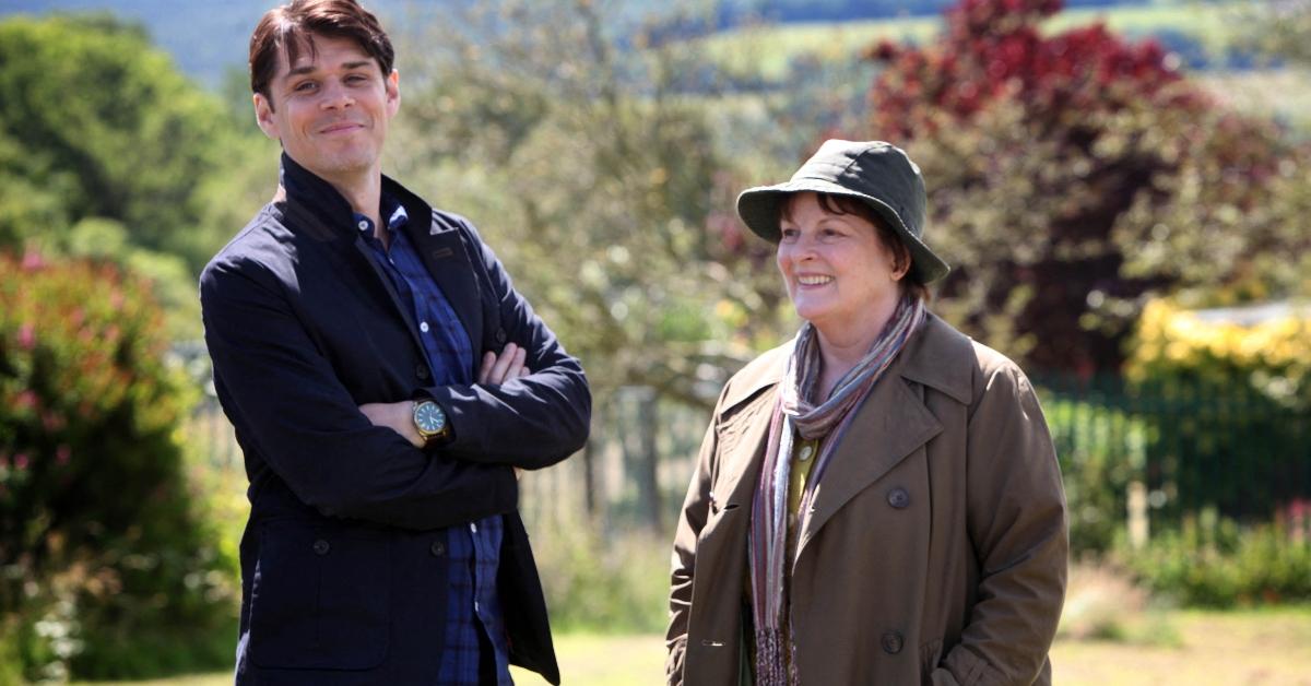 Actors Kenny Doughty and Brenda Blethyn  behind the scenes on the set of Vera.