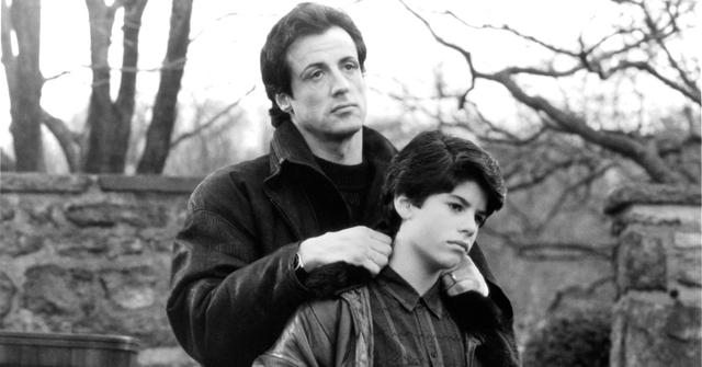 Sylvester Stallone and Sage Stallone in 'Rocky V'