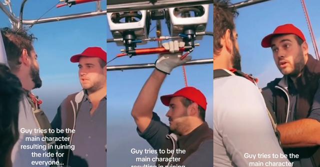 Skydiver Tries Jumping From Hot Air Balloon — Operator Stops Him