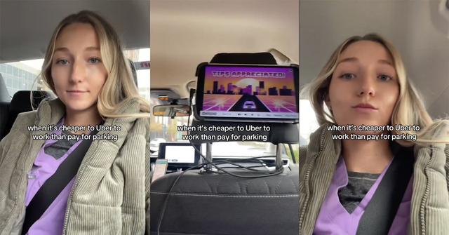 Nurse Ubers work avoid paying parking