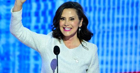 Gretchen Whitmer speaking at the 2024 DNC.