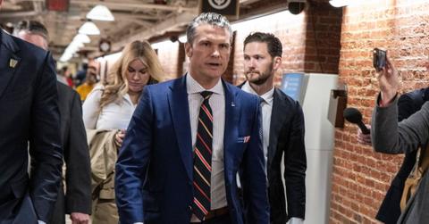 Pete Hegseth on Capitol Hill in November of 2024.