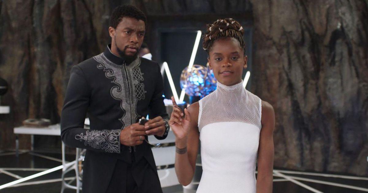 Chadwick Boseman and Letitia Wright in 'Black Panther'