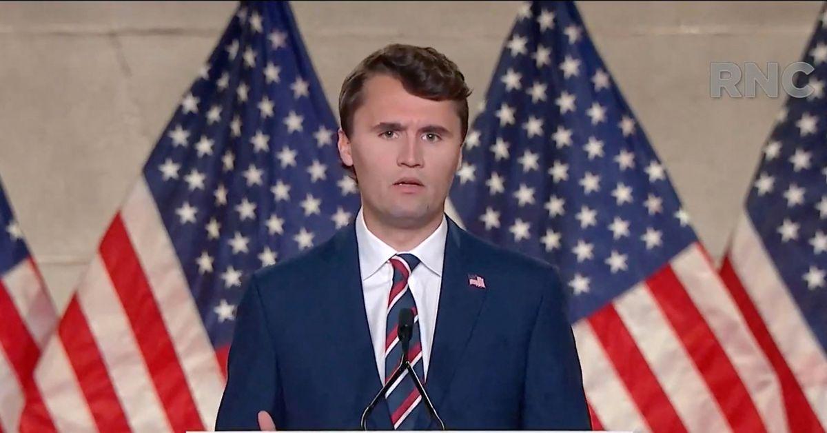 Charlie Kirk speaking at the 2020 RNC. 