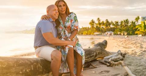 Scott and Lidia sitting on the beach on ‘90 Day Fiancé: Love in Paradise’