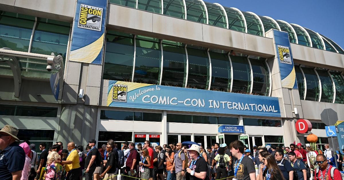 A line forms outside the 2024 San Diego Comic-Con