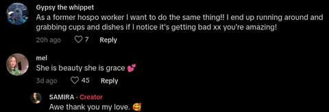 restaurant guest helps server