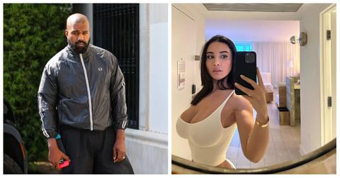 Kanye West in LA and Lauren Pisciotta