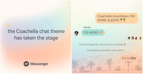Coachella chat theme on Messenger