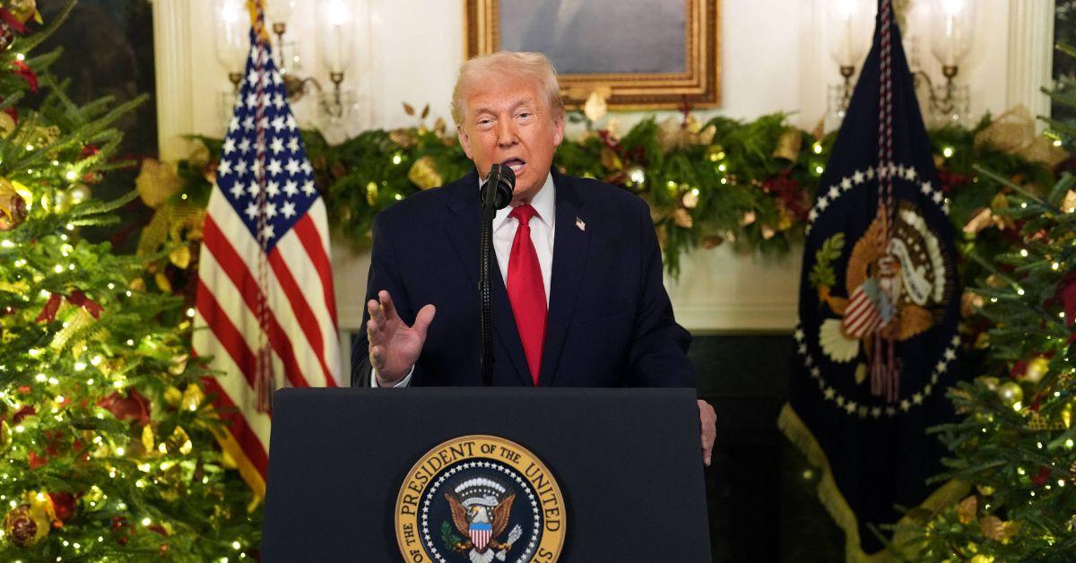 Donald Trump speaking from the White House on Dec. 17. 