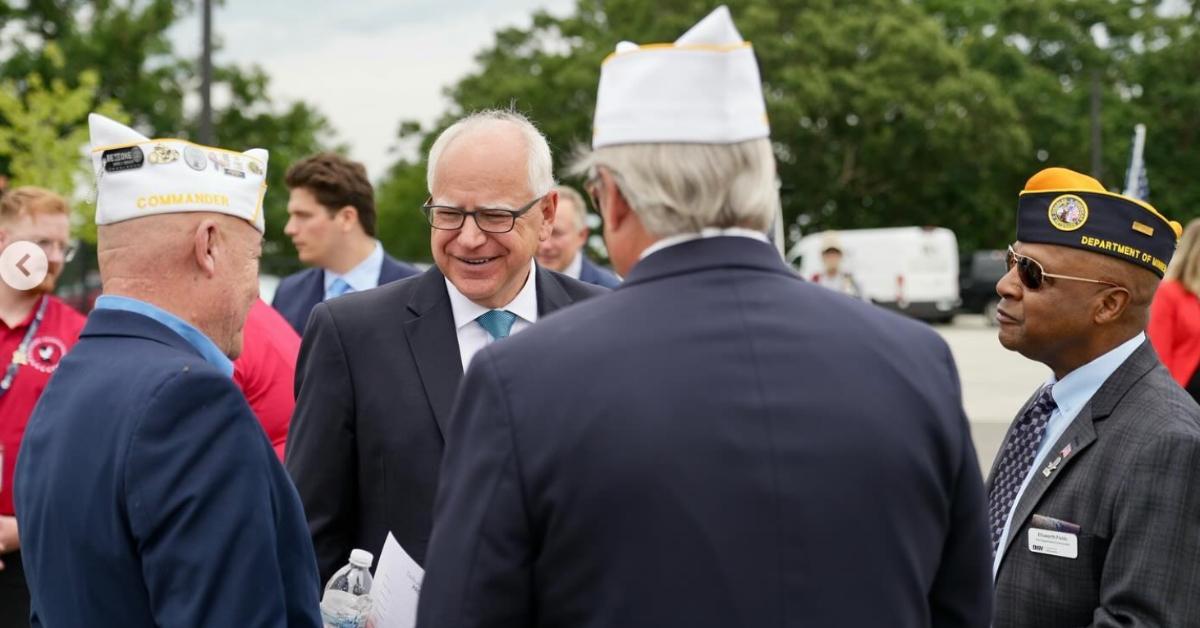 Tim Walz at the opening of the Preston Veterans Home in June 2024