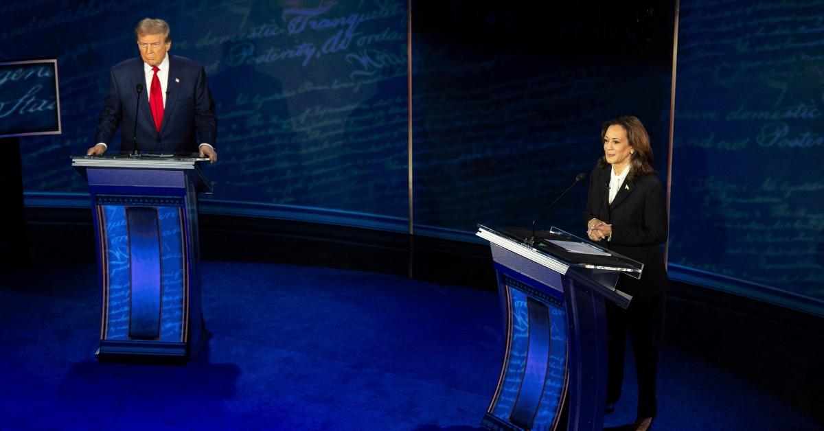 Donald Trump and Kamala Harris at their debate