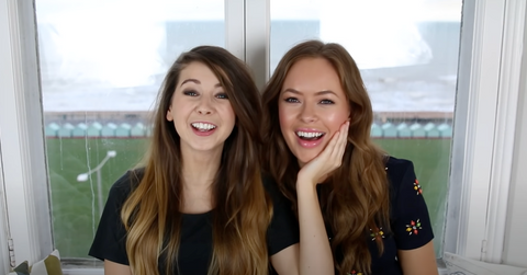YouTubers Zoella and Tanya Burr