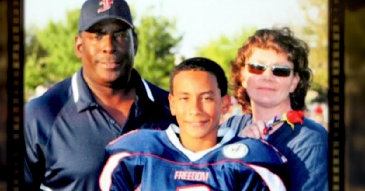 A young Jordan love with his mom, Anna, and his late father, Orbin.