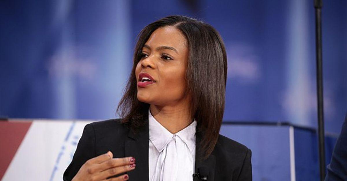 Candace Owens speaking at CPAC. 