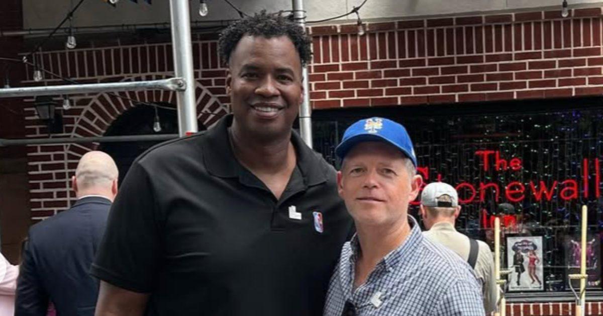 Jason Collins with his husband, Brunson Green.