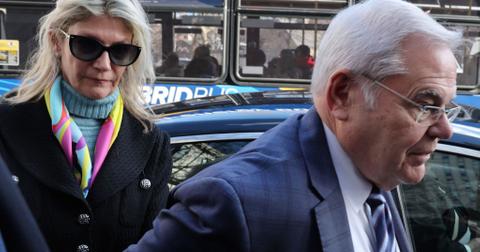 Nadine and Bob Menendez arriving at court in March