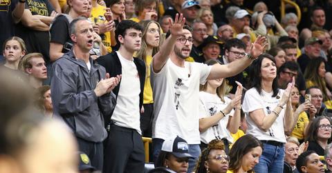 Caitlin Clark's family, including her parents, at a March 3, 2024 game