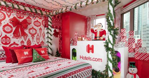 The festively-decorated Not-So-Silent Night Suite