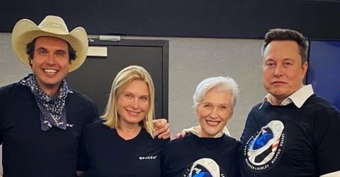 Elon Musk with his siblings and mother.