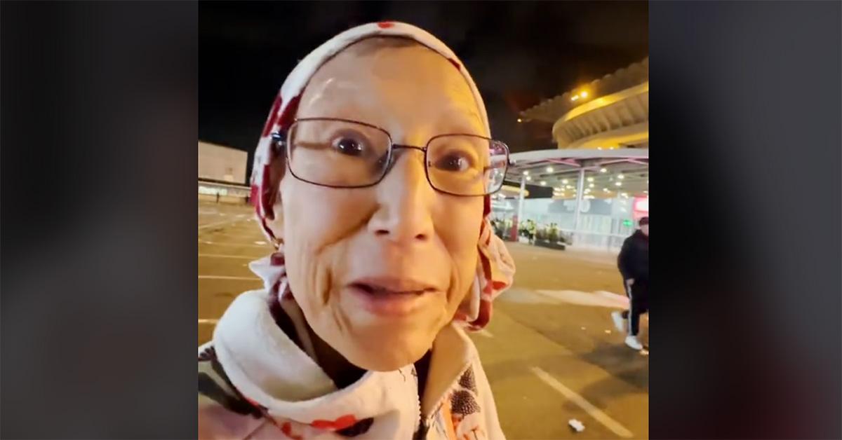 Lynn Yamada Davis at the airport in Rome. 