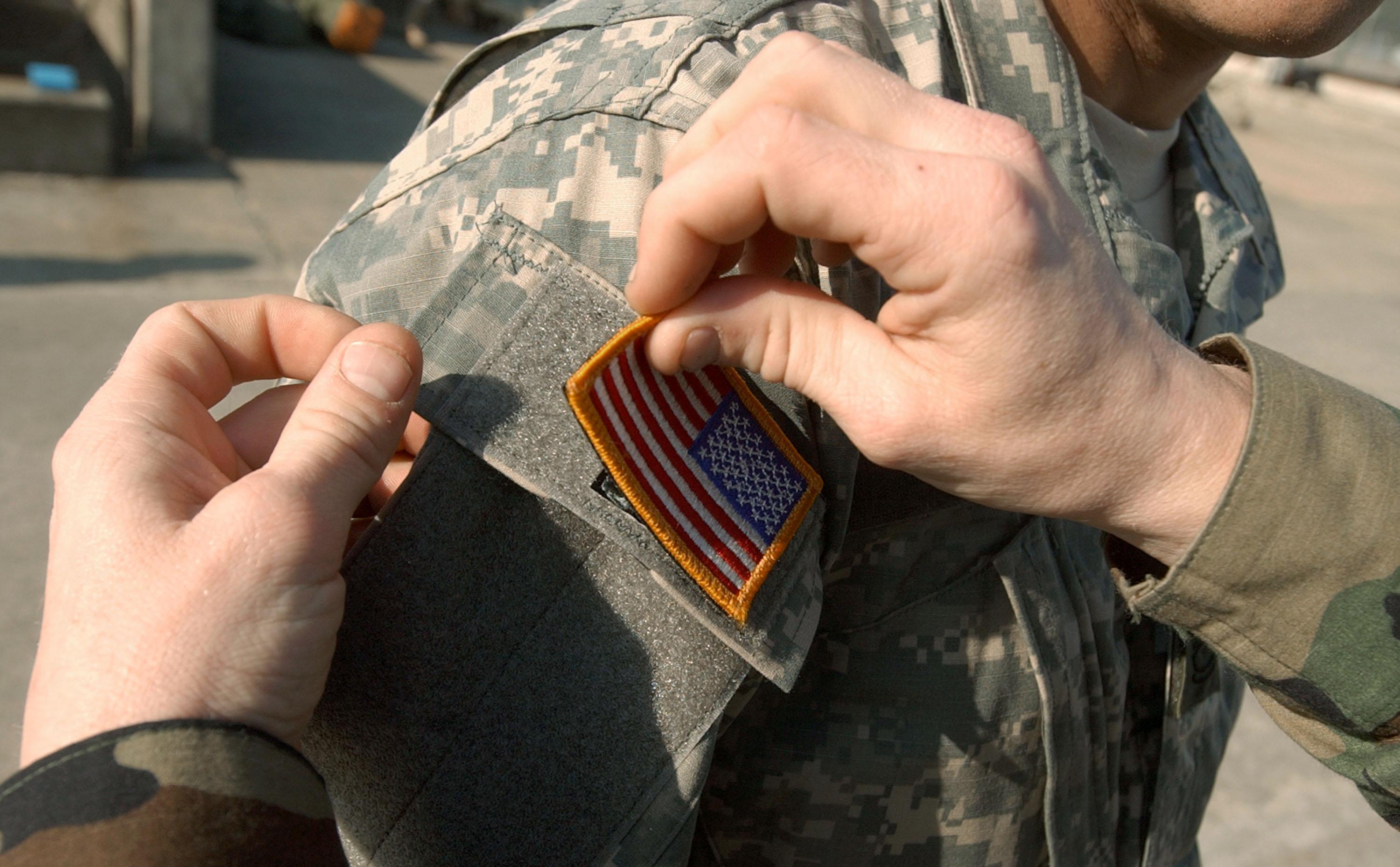 us army uniform flag