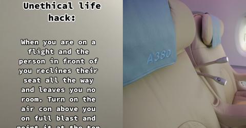 Unethical Plane “Hack” Against Seat Recliners Goes Viral