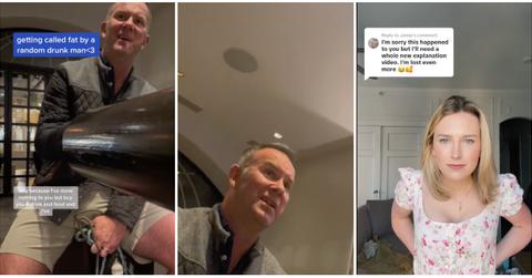 A woman was harassed by drunk man at a bar