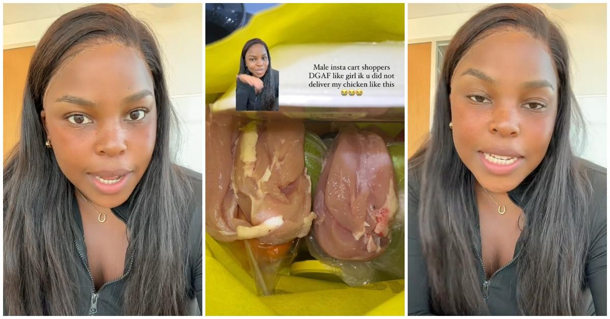 A woman got an Instacart delivery and the chicken breasts didn't have any packaging