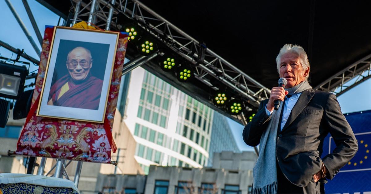 Richard Gere attends the 66th Tibetan National Uprising Day in The Hague.