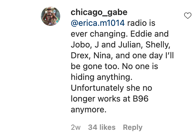 Gabe's comment addressing Nina's Absence 