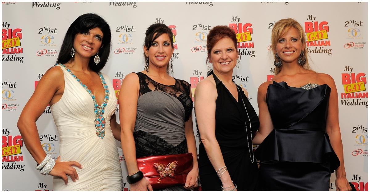 (l-r): Teresa Giudice, Jacqueline Laurita, Caroline Manzo, and Dina Manzo on the red carpet.
