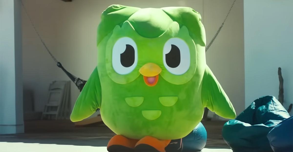 The Duolingo mascot