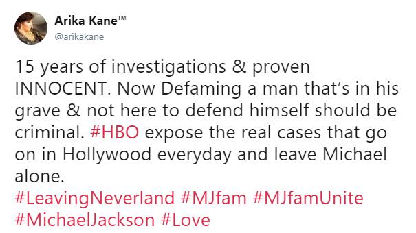 leaving neverland tweet