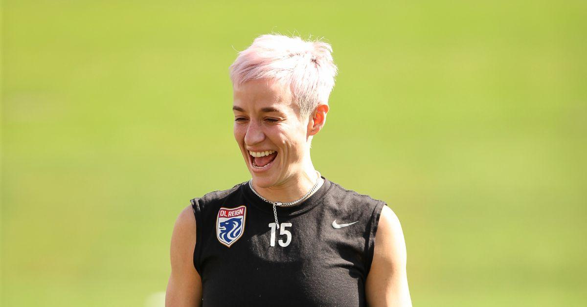 Megan Rapinoe at a training session ahead of the NWSL Championship