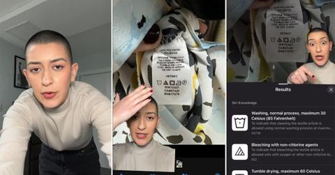 iPhone camera laundry symbols