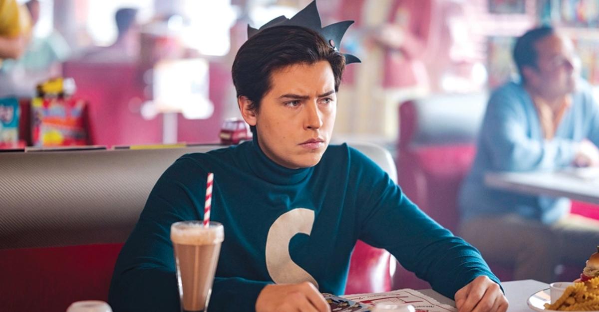 Jughead at Pop's Chock'lit Shoppe on 'Riverdale'.