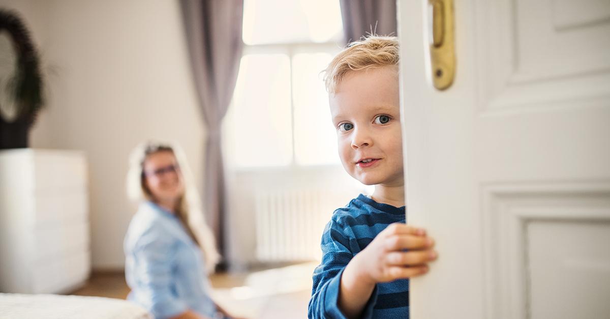 Child at bedroom door