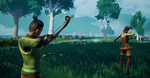 Two players hunting together in 'Palia'