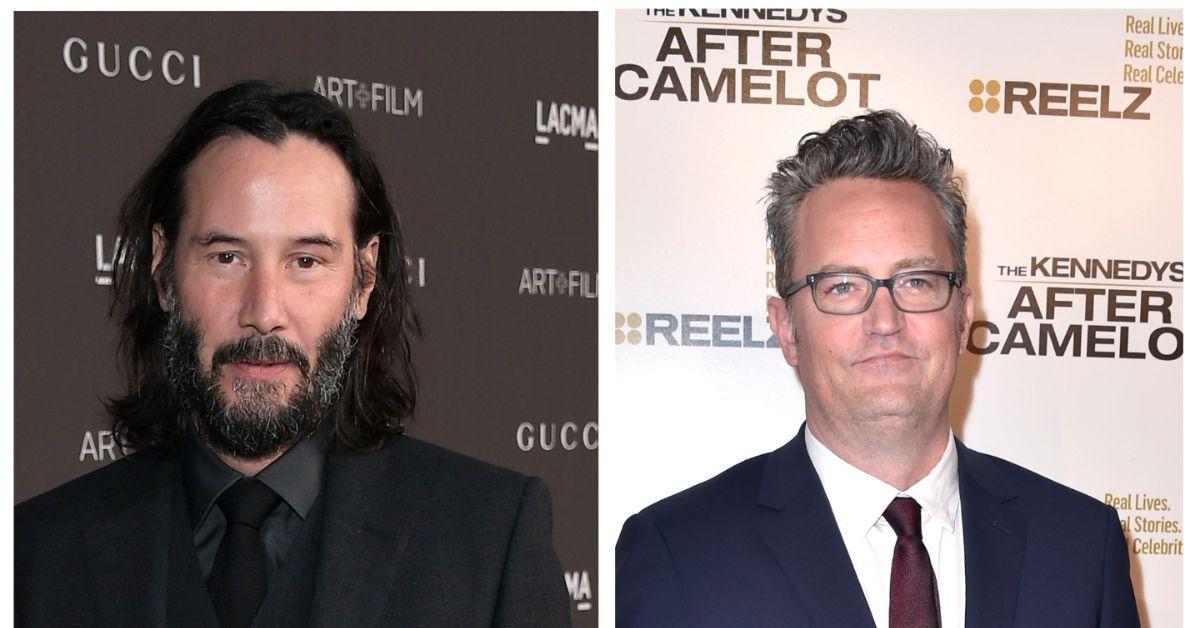 (l-r): Keanu Reeves and Matthew Perry