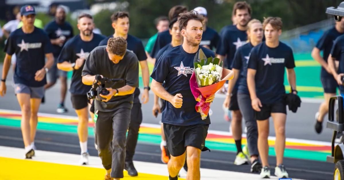 Pierre Gasly pays tribute to late best friend Anthoine Hubert at Spa.