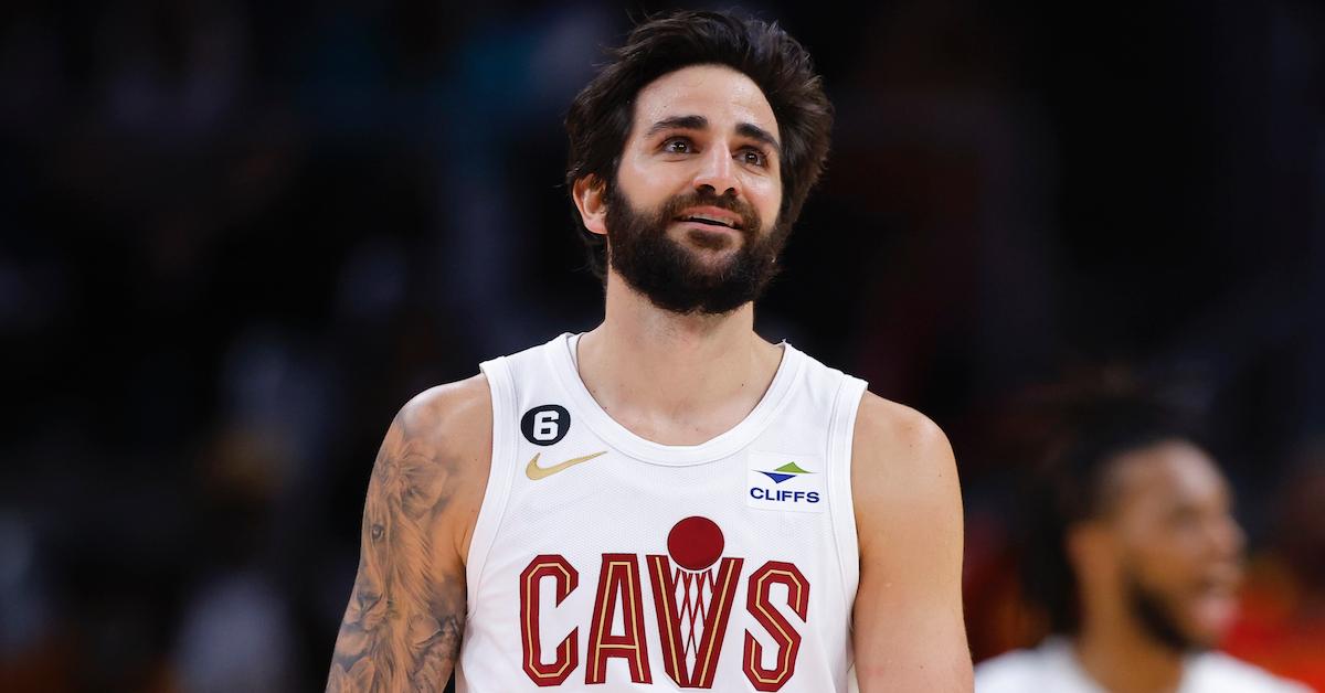 Ricky Rubio #13 of the Cleveland Cavaliers during a game against the Atlanta Hawks at State Farm Arena on March 28, 2023 