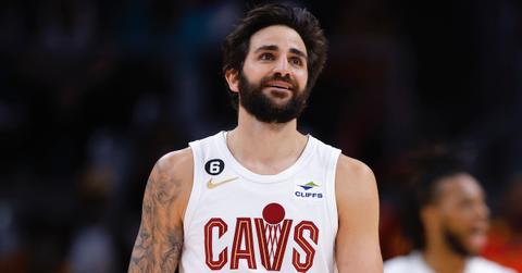 Ricky Rubio #13 of the Cleveland Cavaliers during a game against the Atlanta Hawks at State Farm Arena on March 28, 2023