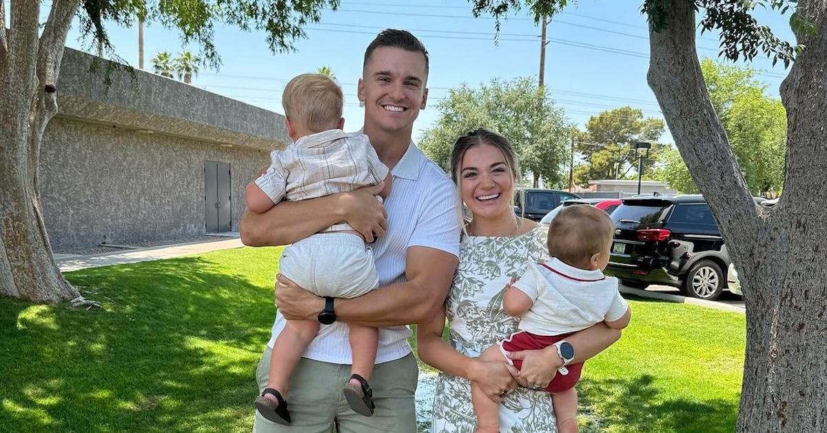 Matt and Abby with their kids celebrating Mother's Day